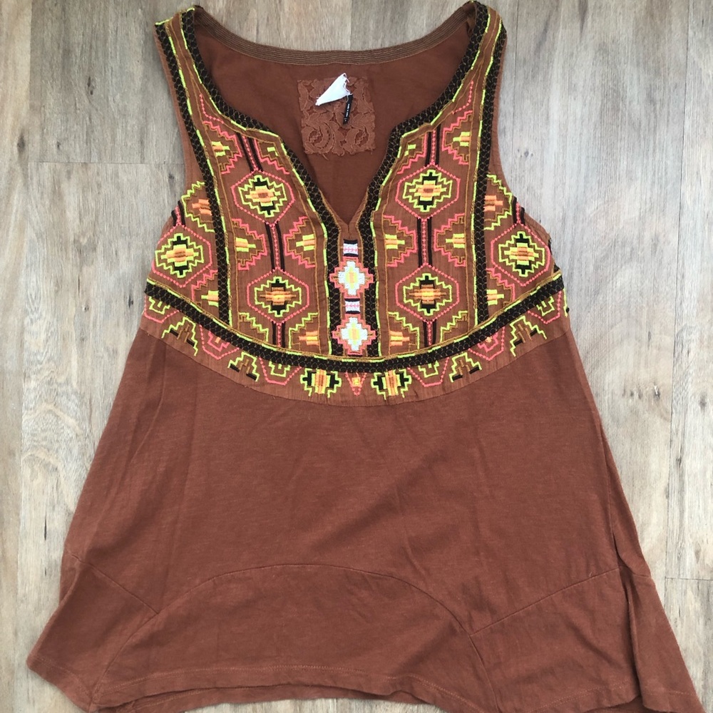ANTHRO | Boho Embroidered Tank